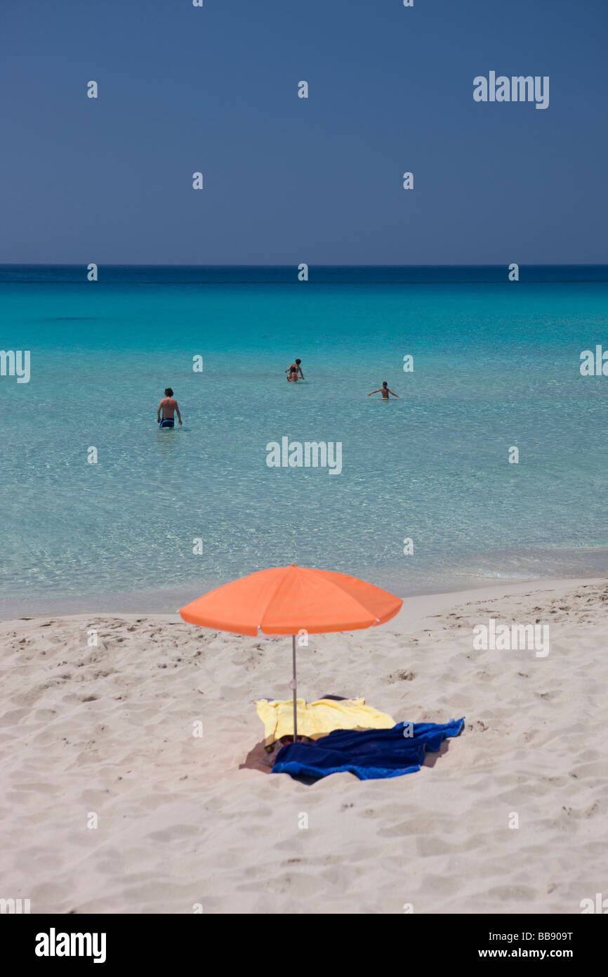 Spiaggia di Migjorn Formentera Isole Baleari Spagna Foto Stock