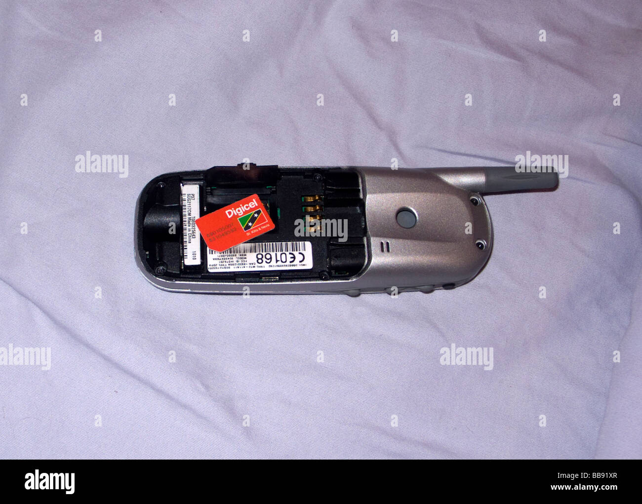 Digicel St Kitts e Nevis scheda SIM per telefoni mobili Nevis isola dei Caraibi Foto Stock