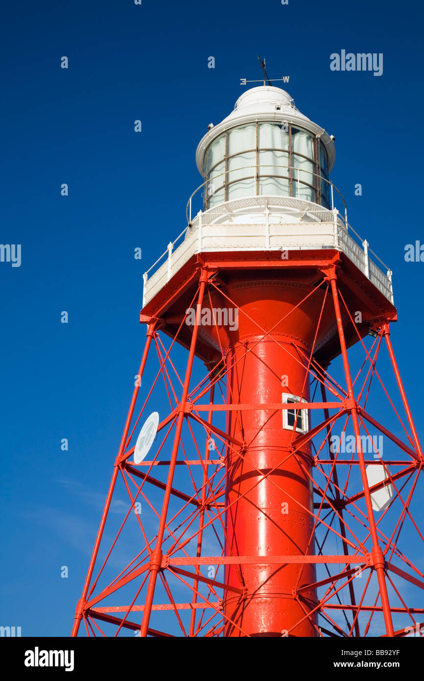 Il restaurato a sud Nettuno Island Lighthouse presso la Queen's Wharf, Port Adelaide. Adelaide, South Australia, Australia Foto Stock