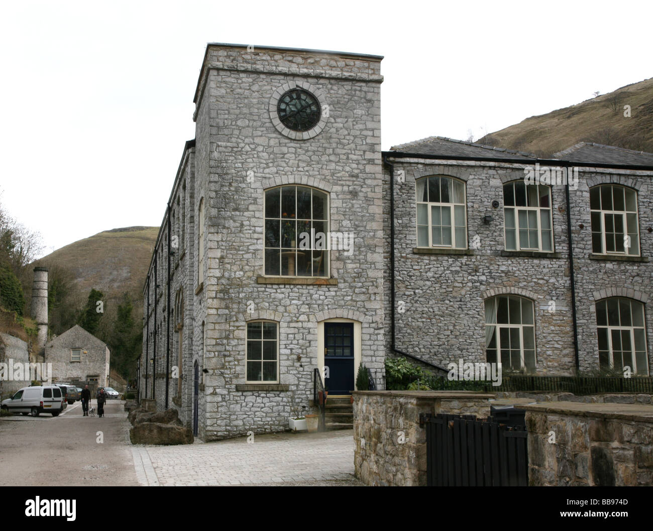 Litton Mill, Derbyshire Foto Stock