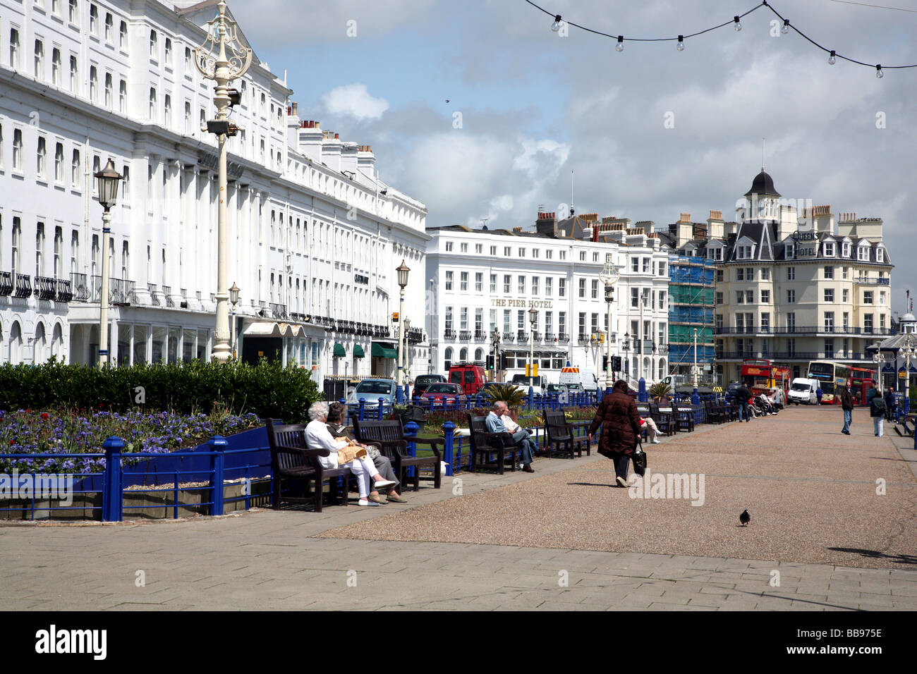 Esplanade a Eastbourne Sussex Foto Stock