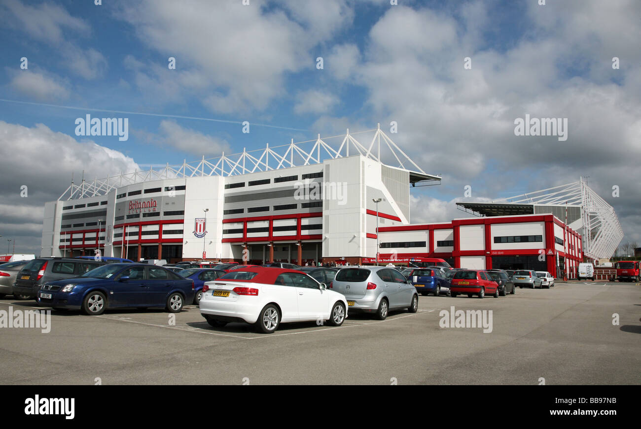 L'ex Britannia Stadium, casa di Stoke City Calcio Club Foto Stock