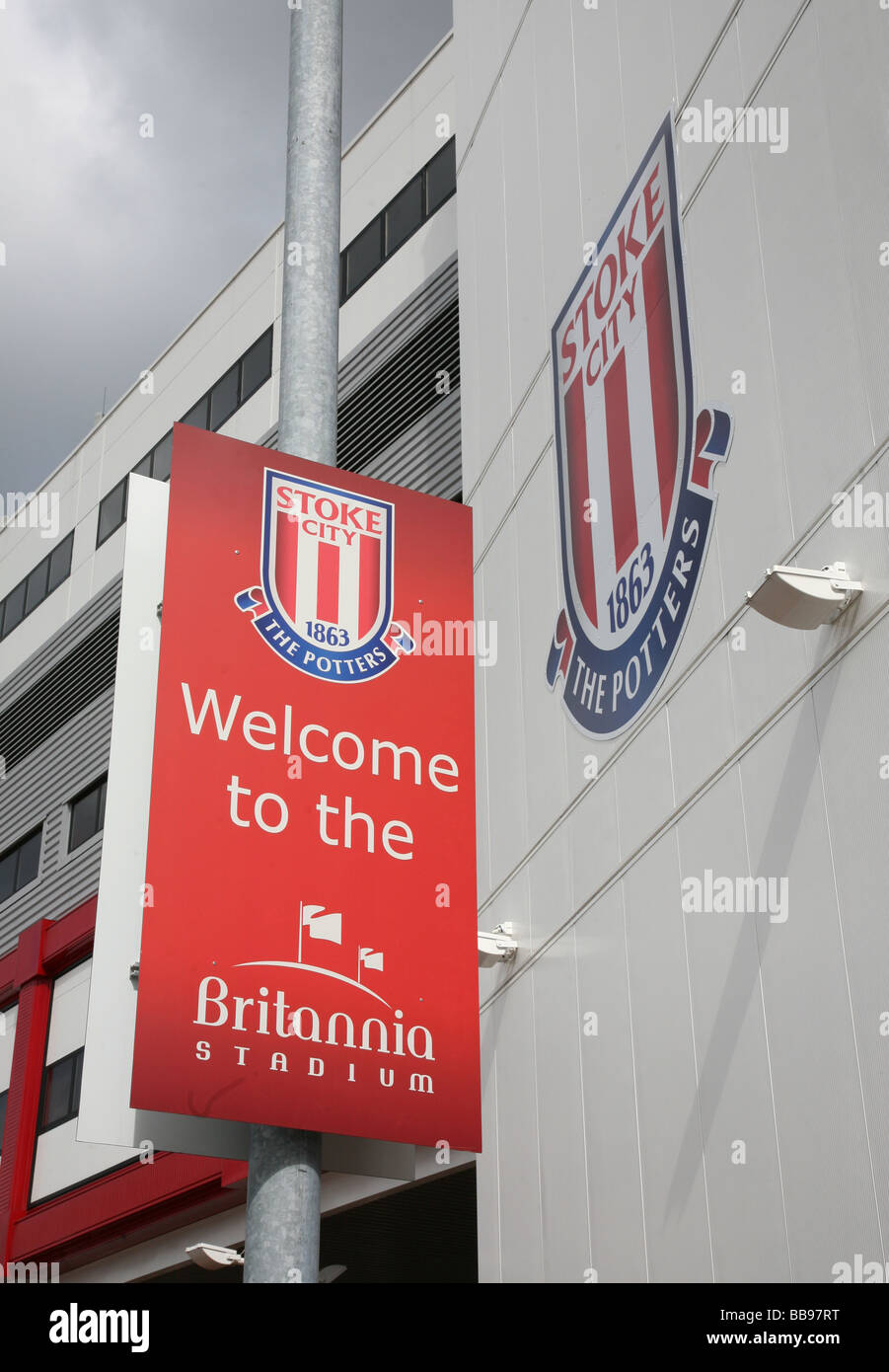 L'ex Britannia Stadium, casa di Stoke City Calcio Club Foto Stock