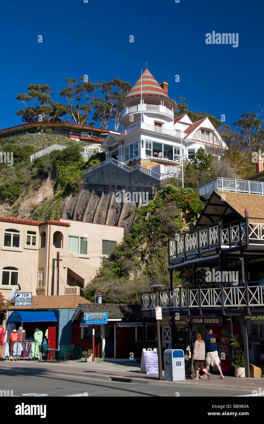 Il centro di Avalon sull isola Catalina California USA Foto Stock
