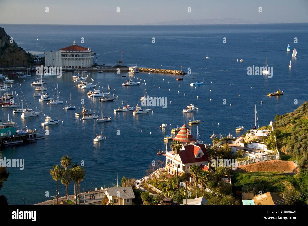 Il casinò di Catalina e Avalon Harbour sulla isola Catalina California USA Foto Stock