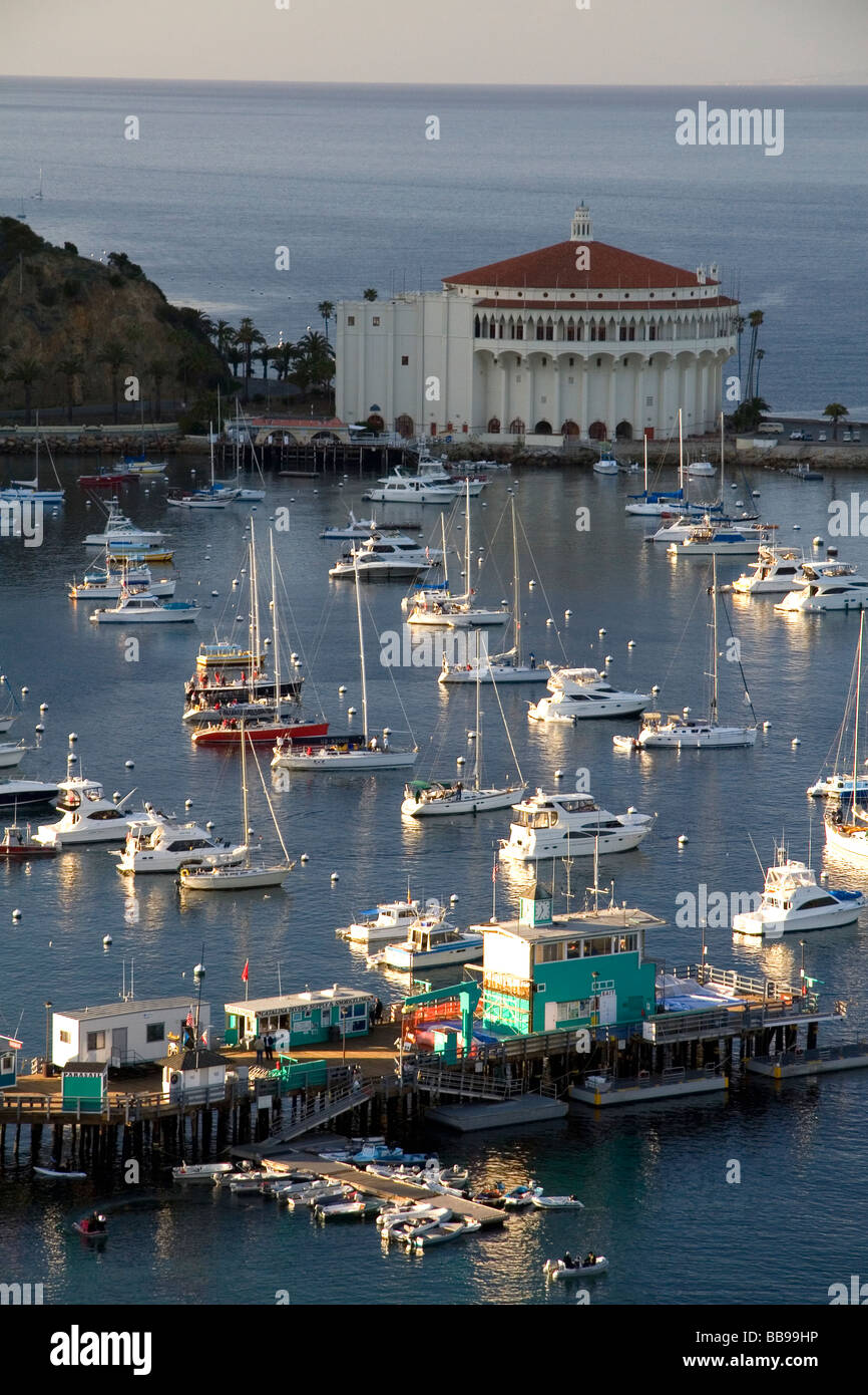 Il casinò di Catalina e Avalon Harbour sulla isola Catalina California USA Foto Stock