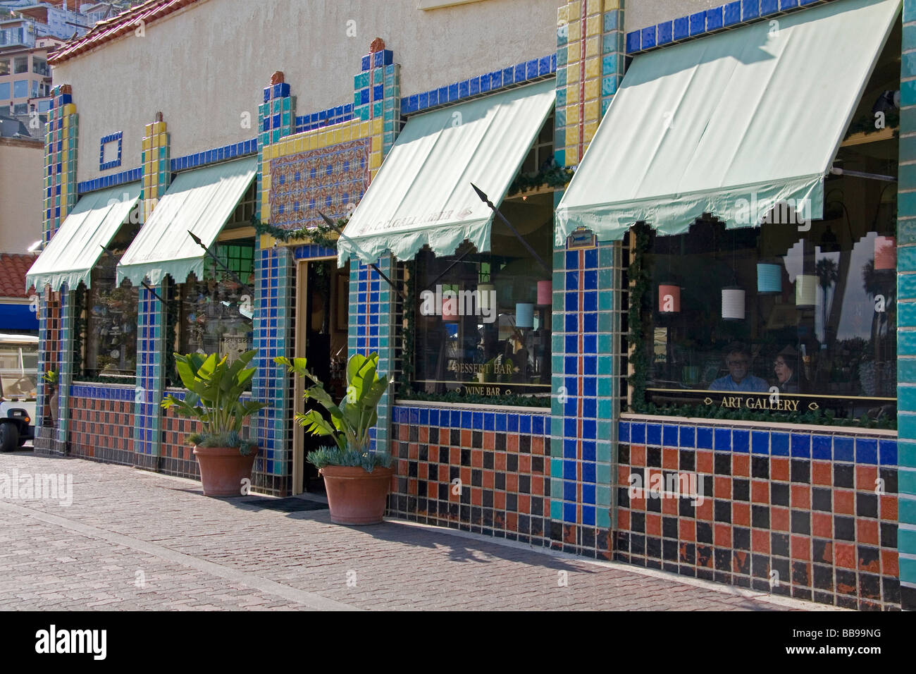 Galleria d'arte nella città di Avalon sull isola Catalina California USA Foto Stock
