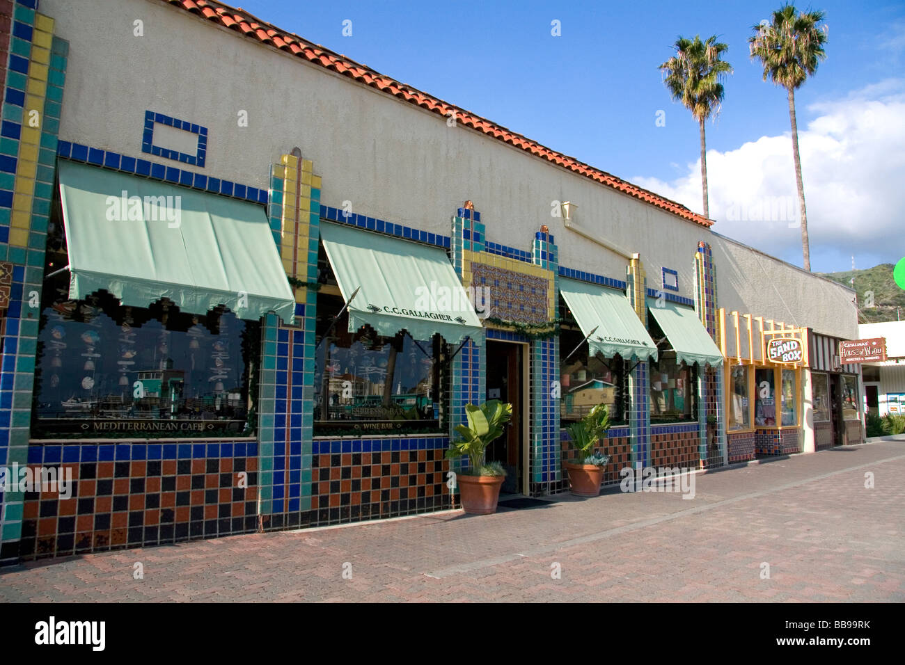 Galleria d'arte nella città di Avalon sull isola Catalina California USA Foto Stock