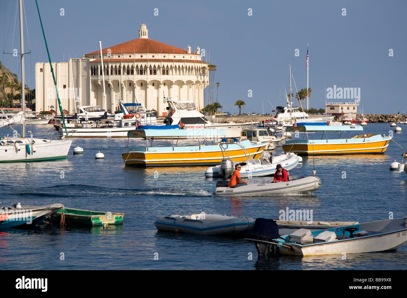 Il casinò di Catalina e Avalon Harbour sulla isola Catalina California USA Foto Stock