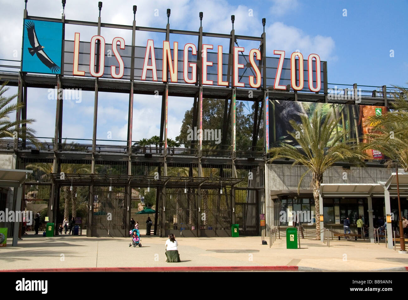 Ingresso al lo Zoo di Los Angeles si trova in Griffith Park Los Angeles California USA Foto Stock