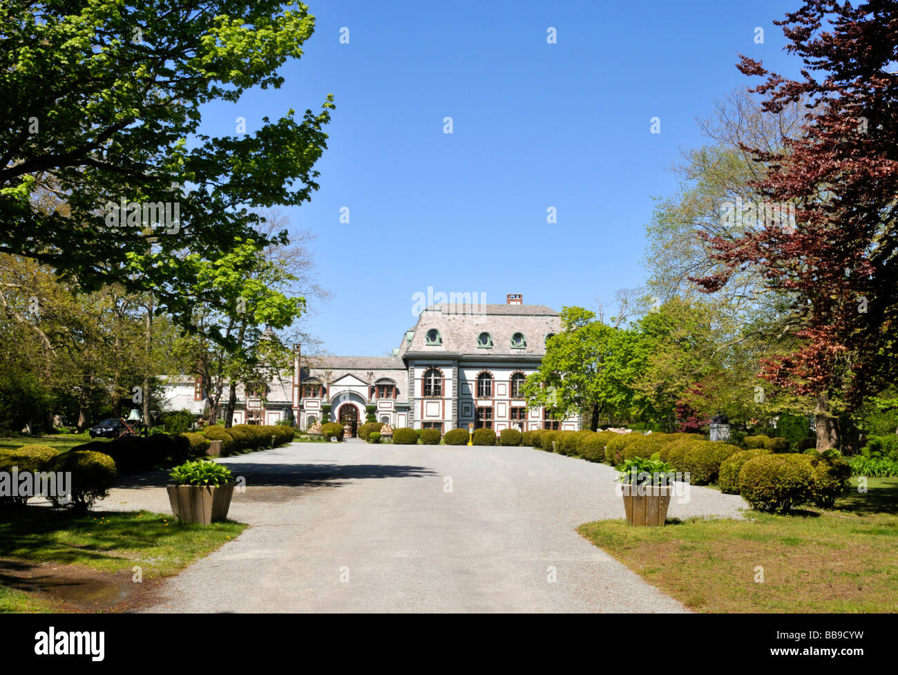 Il castello di Belcourt mansion nella storica città di Newport Rhode Island il Bellevue Avenue Foto Stock