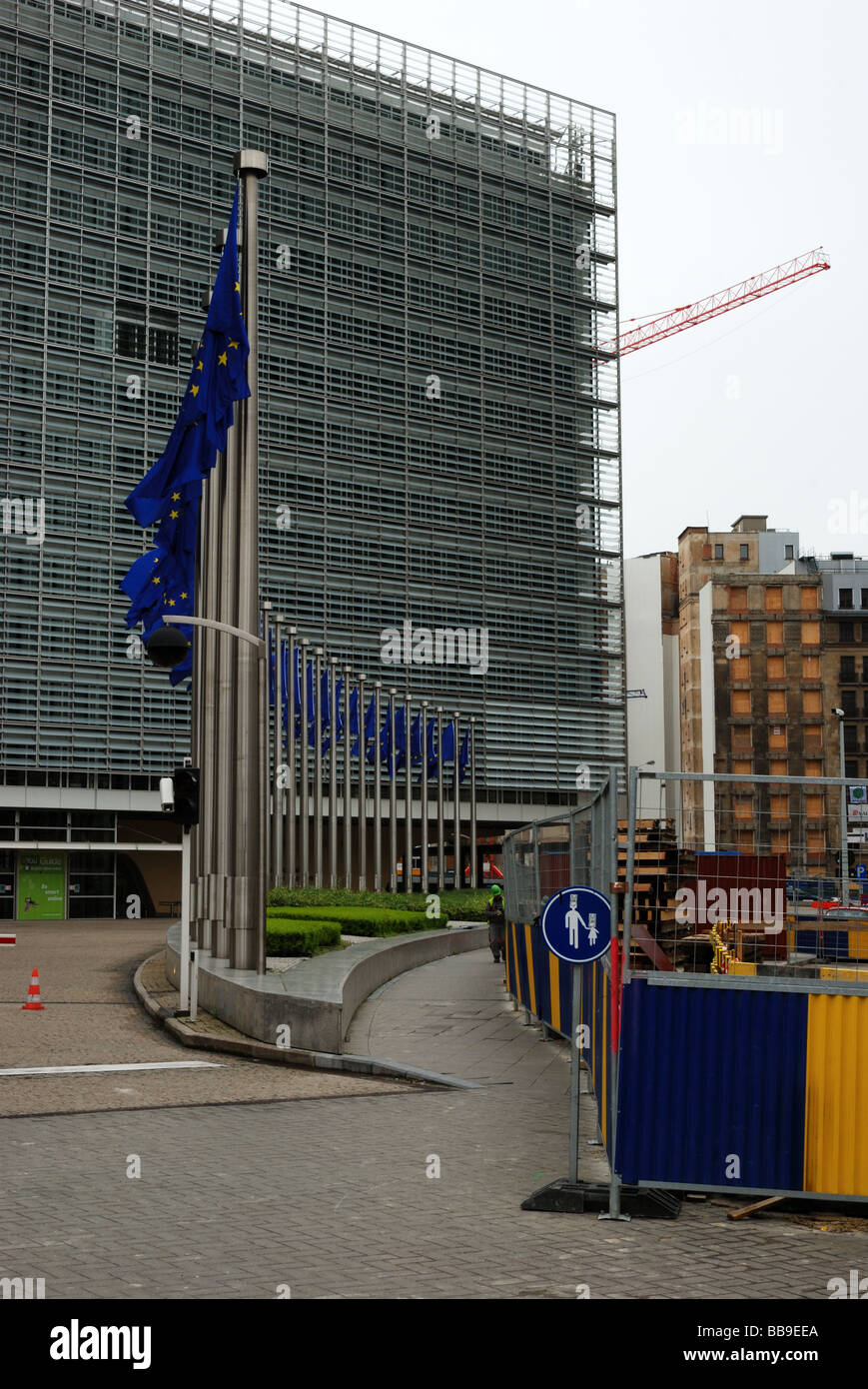 Edificio Berlaymont a Bruxelles, sede della Commissione europea. Foto Stock