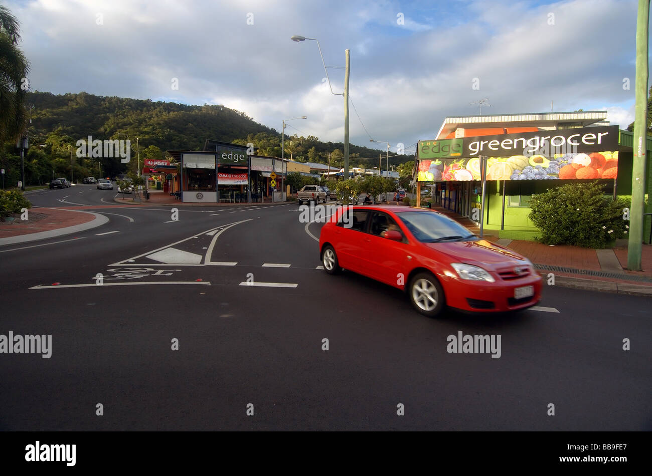 Negozi e ristoranti di bordo Hill, un sobborgo di Cairns, North Queensland, Australia. N. PR Foto Stock