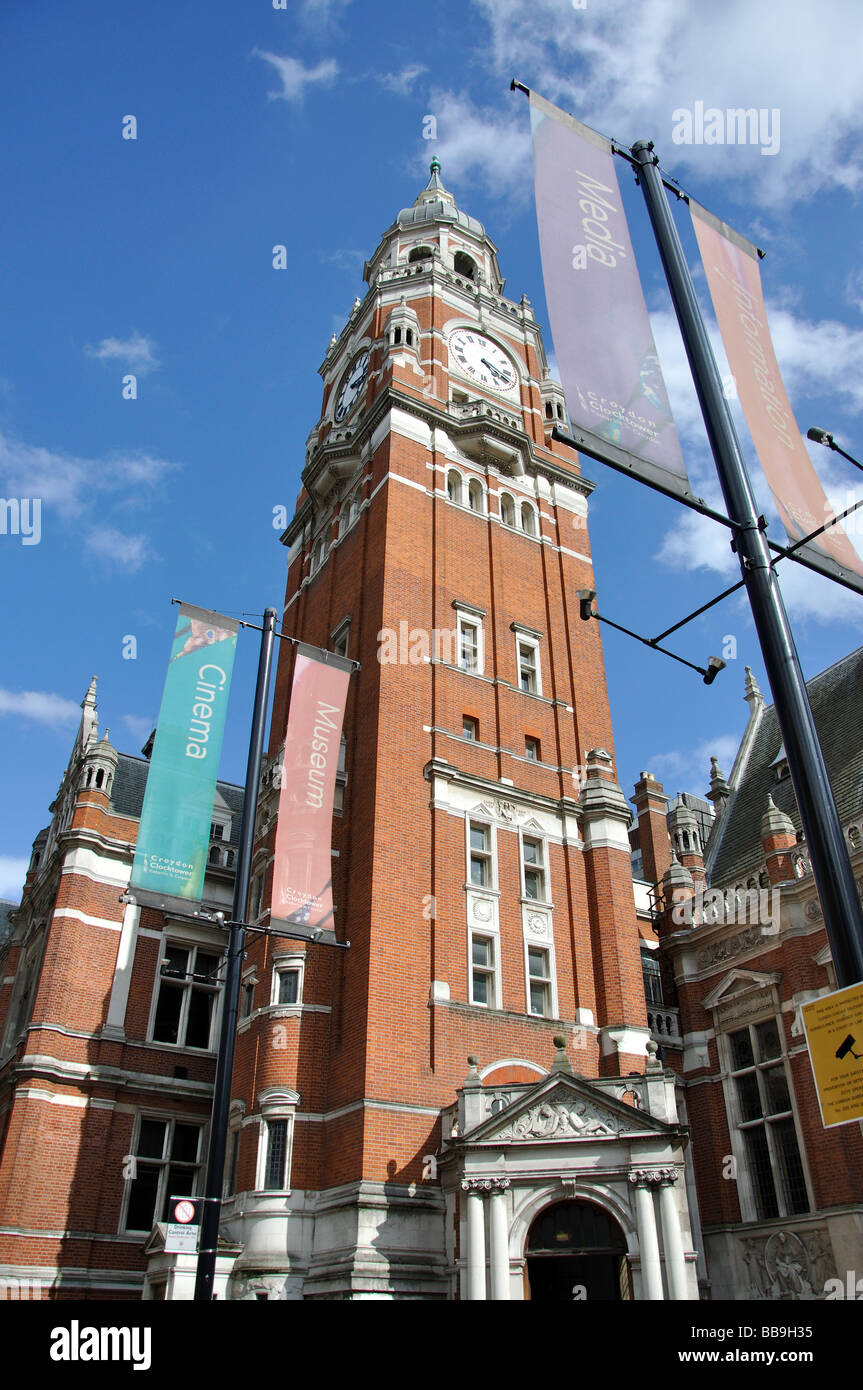 Croydon Clocktower, Katharine Street, Croydon, London Borough of Croydon, Greater London, England, Regno Unito Foto Stock