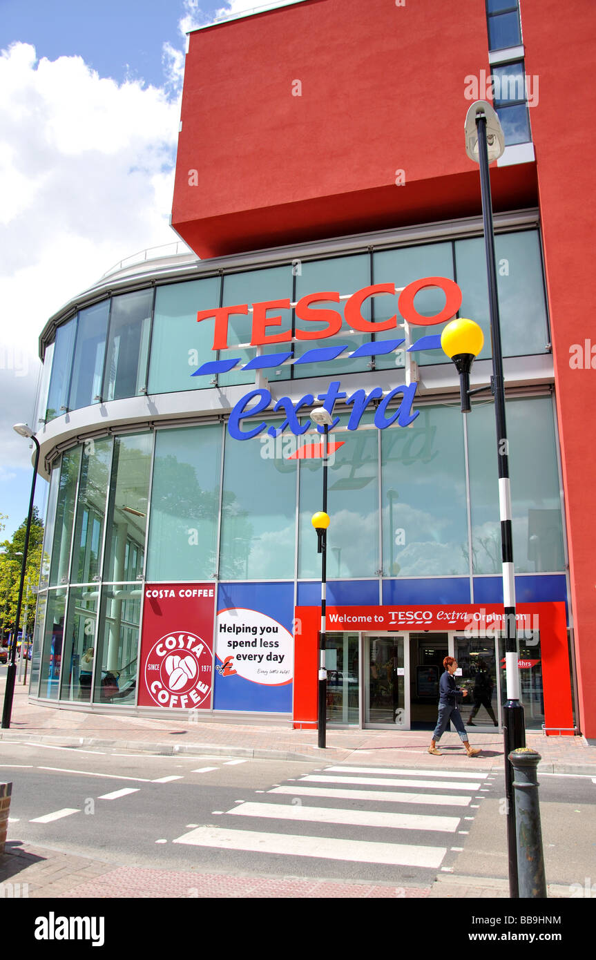 Tesco supermercato Extra, St Pauls Cray, London, Greater London, England, Regno Unito Foto Stock