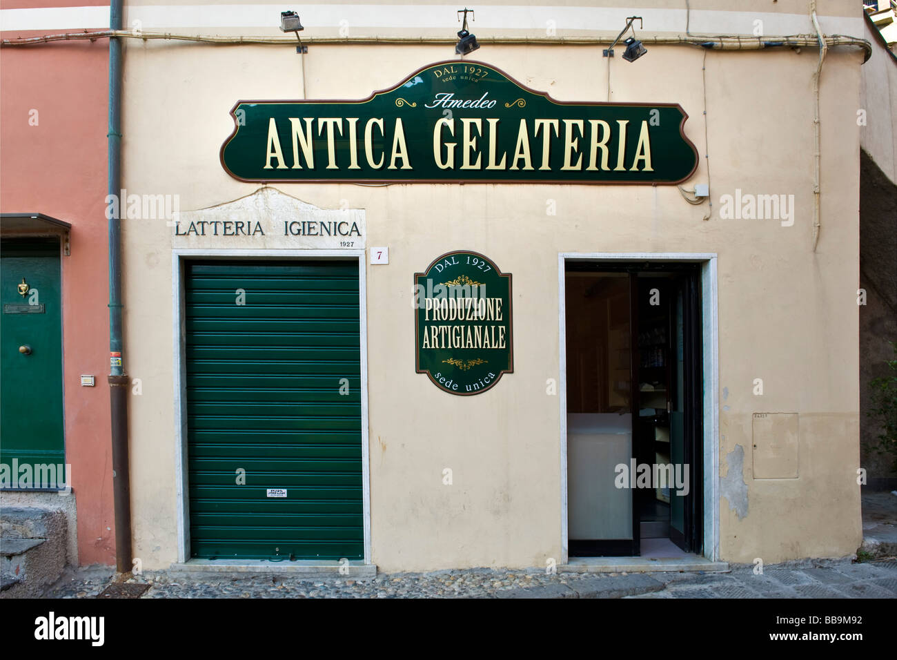 Antique gelati e latticini Genova Italia Foto Stock