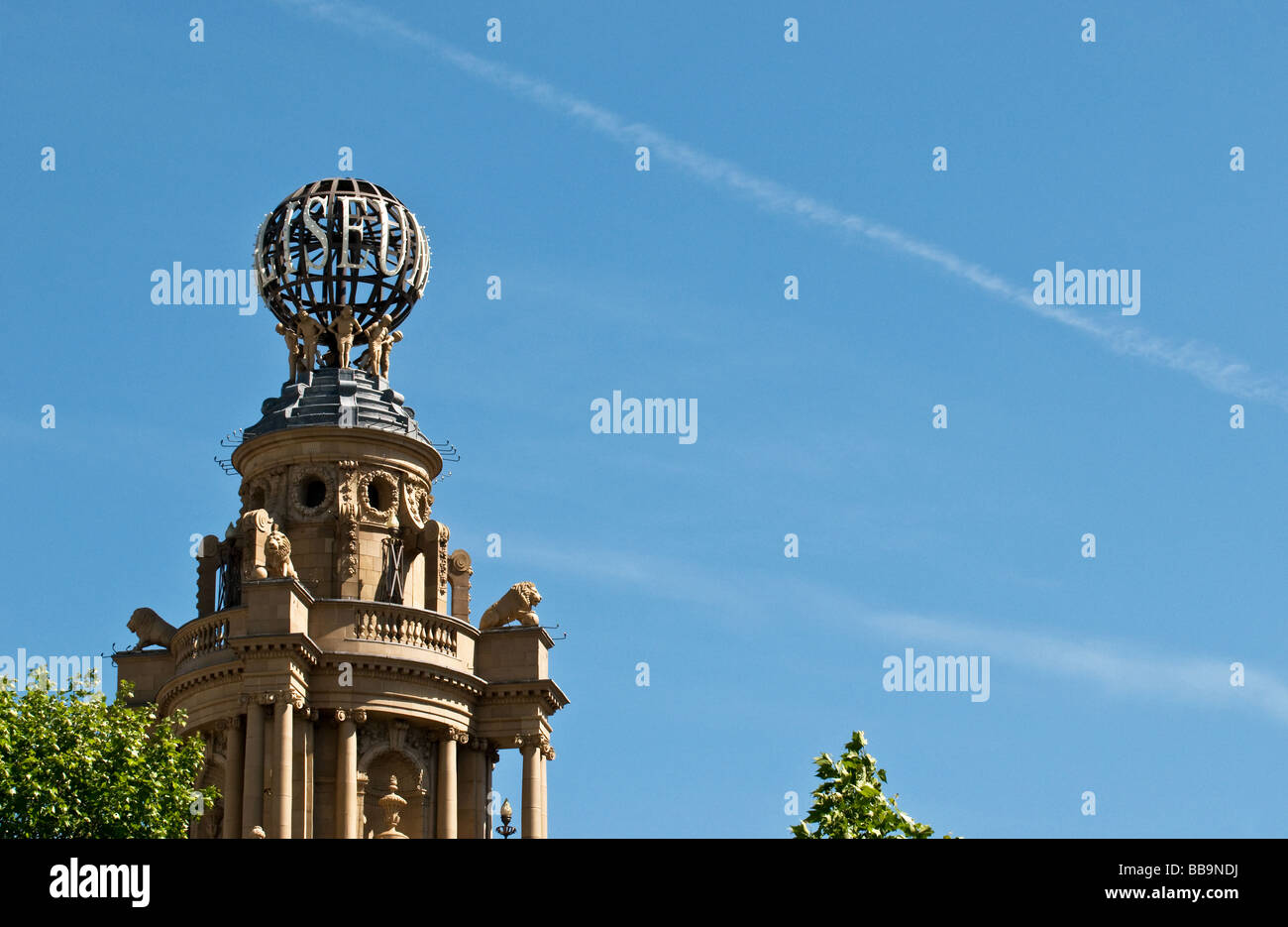 In tutto il mondo sul tetto The London Coliseum. Foto di Gordon Scammell Foto Stock