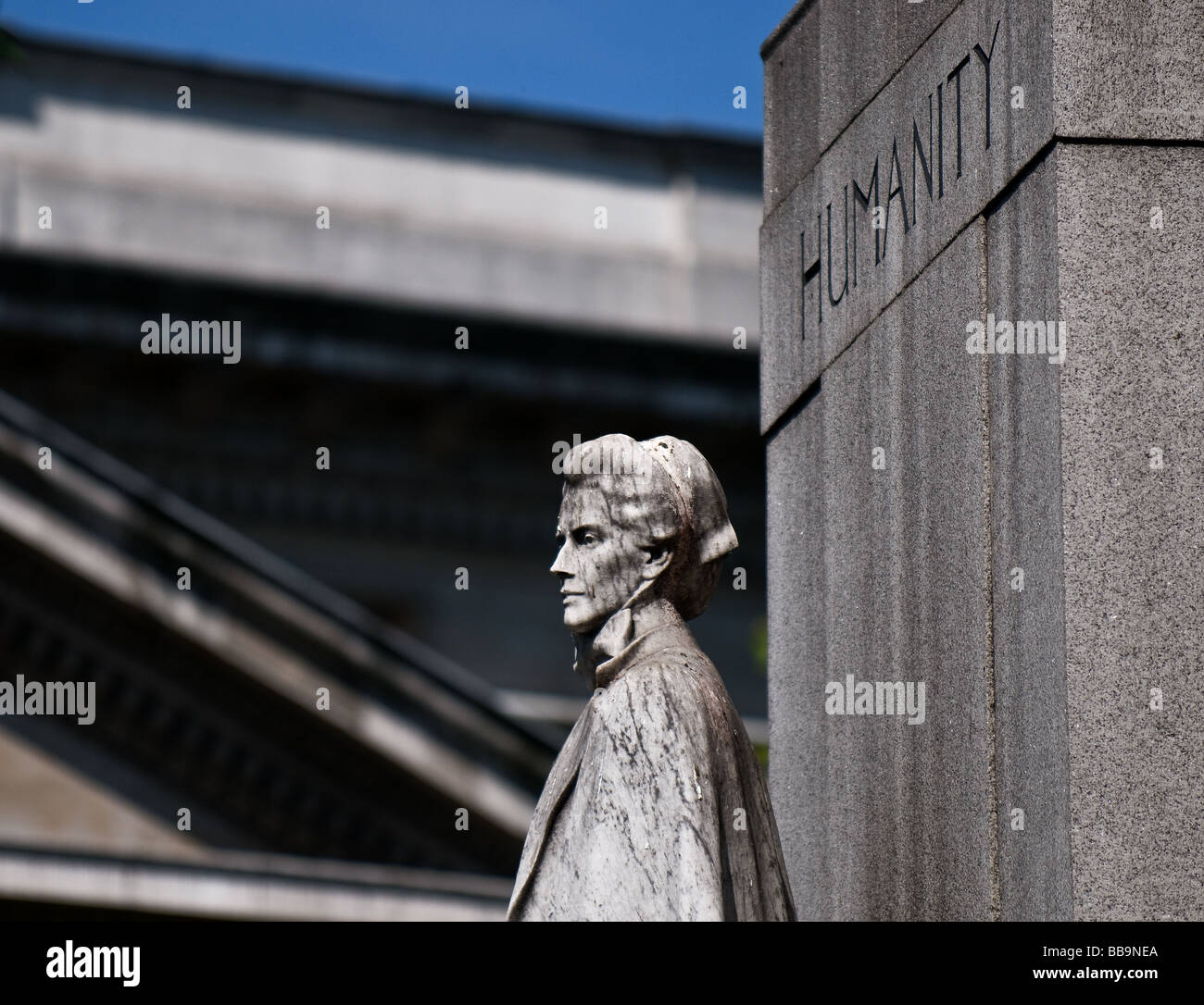 Una statua di Edith Cavell a Londra. Foto di Gordon Scammell Foto Stock