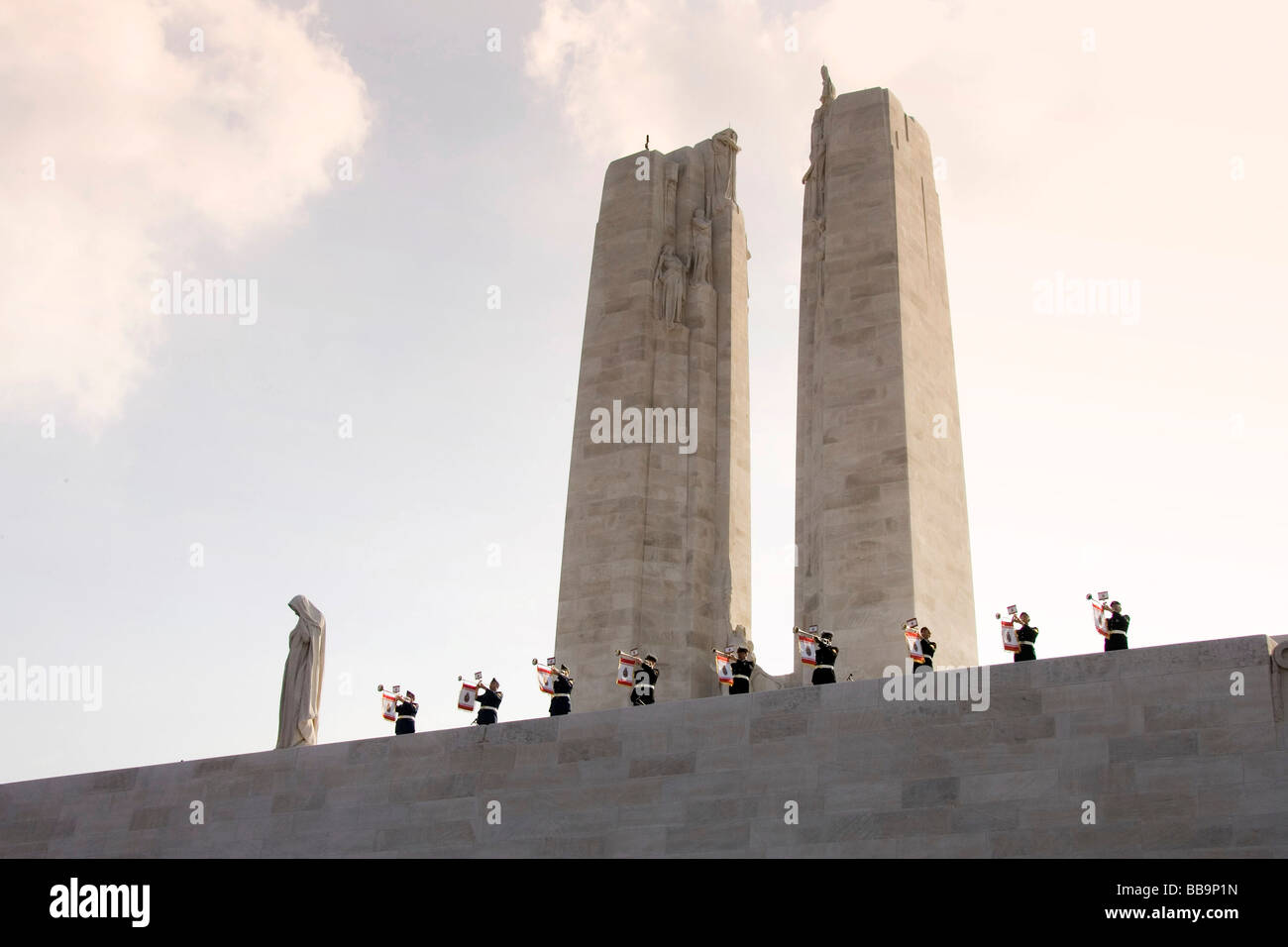 Le forze armate canadesi WW1 memorial a Vimy Ridge, Francia Foto Stock