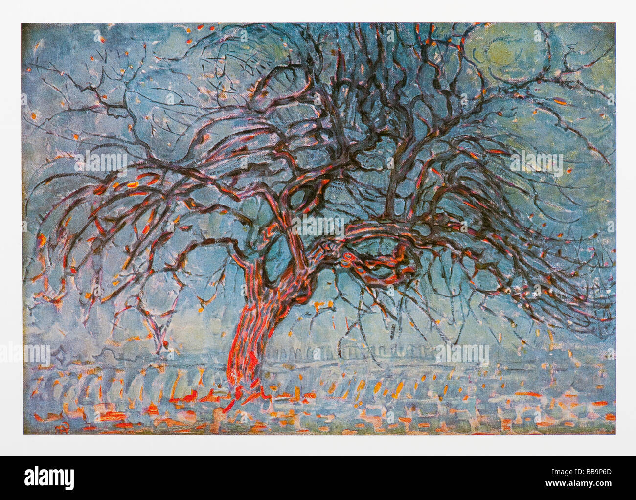 La struttura ad albero rosso di Piet Mondrian 1908 olio su tela Foto Stock