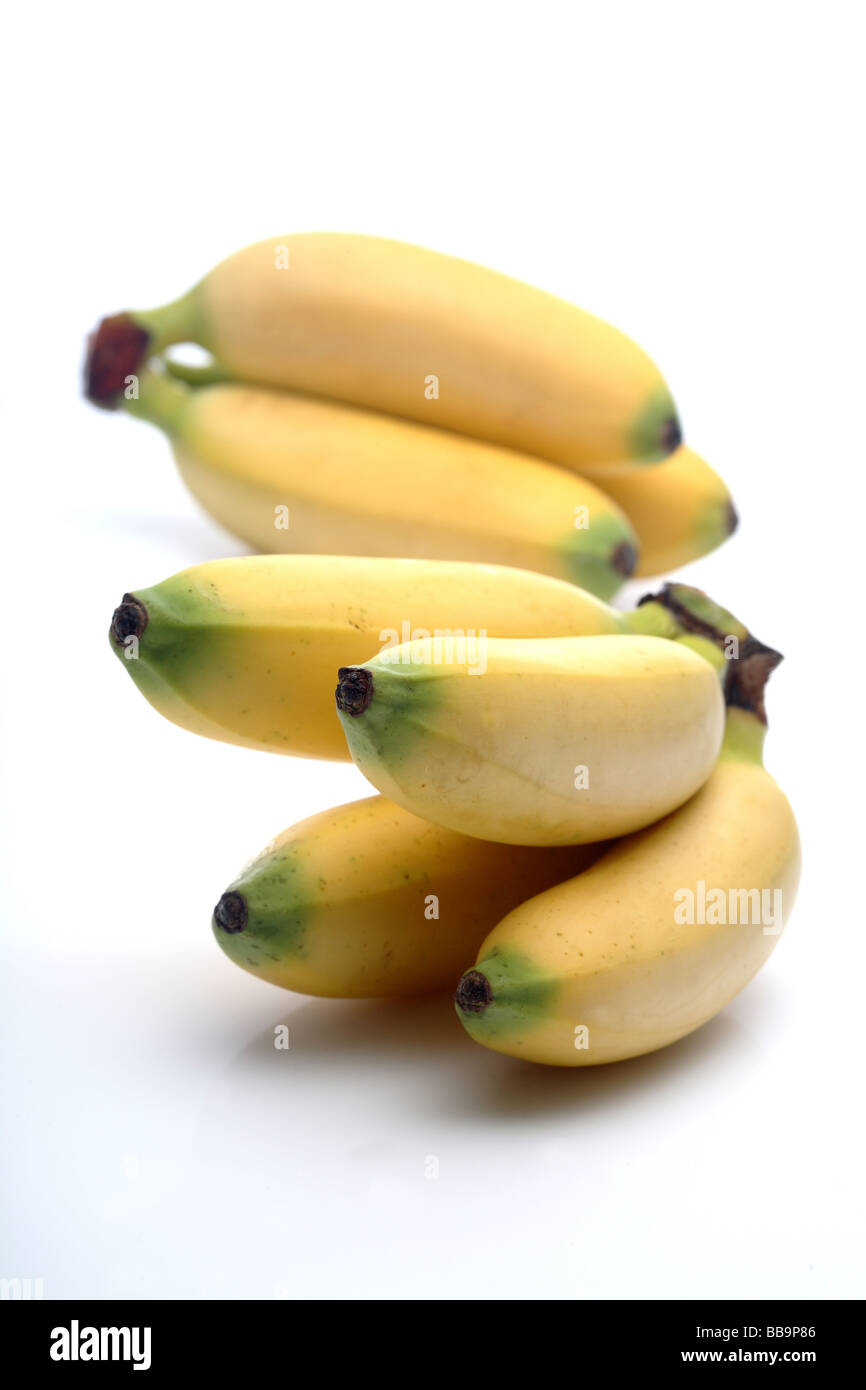 Fresh baby banana frutto Foto Stock