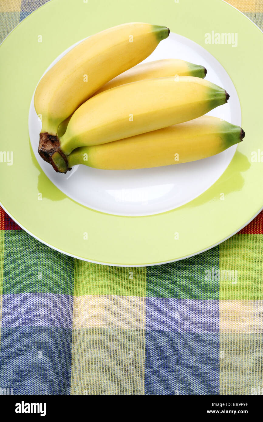 Fresh baby banana frutto Foto Stock
