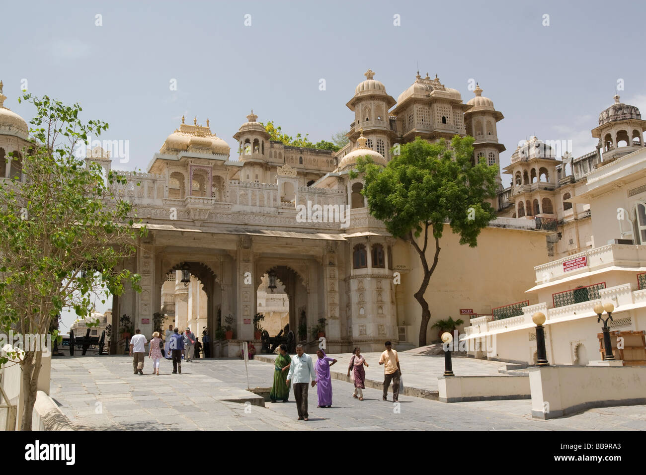 India Rajasthan Udaipur città complesso palazzo Foto Stock