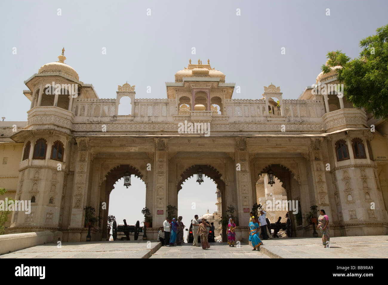India Rajasthan Udaipur città complesso palazzo Foto Stock