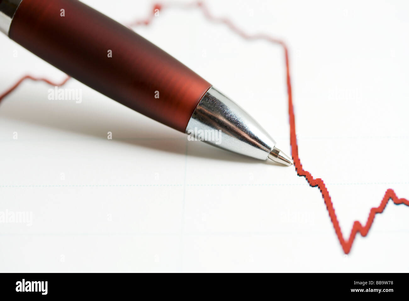 Ascesa e caduta di indici di borsa. Foto Stock