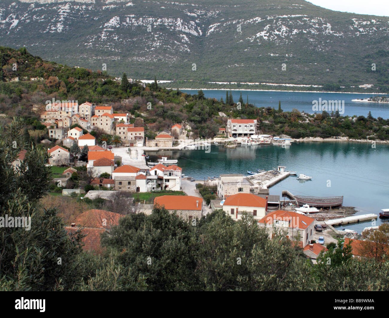 Village Luka su Peljesac penninsula Adriaatic costa della Dalmazia Croazia Europa Foto Stock