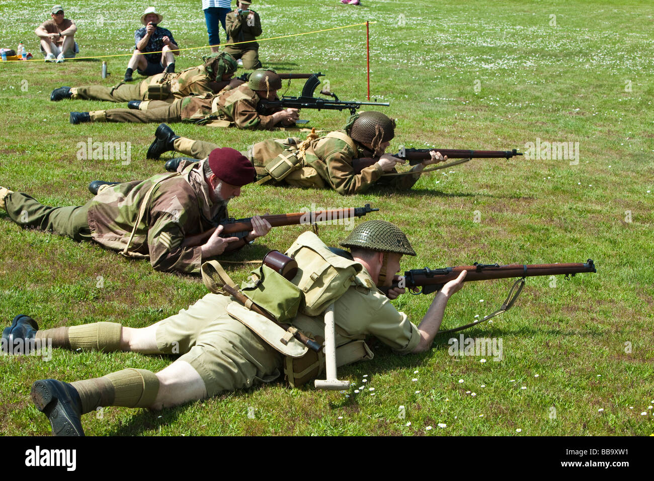 Manifestazione militare di Fort Rodd Hill Victoria Day in Victoria BC Canada Foto Stock