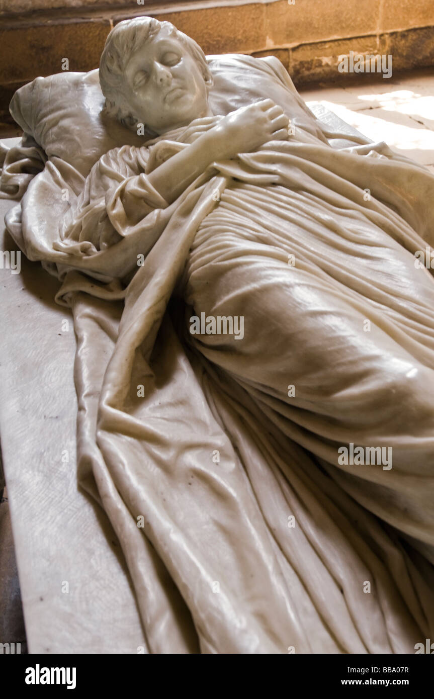 Memoriale di Robert Charles John maniere, la cappella, che a Haddon Hall nel Derbyshire Foto Stock