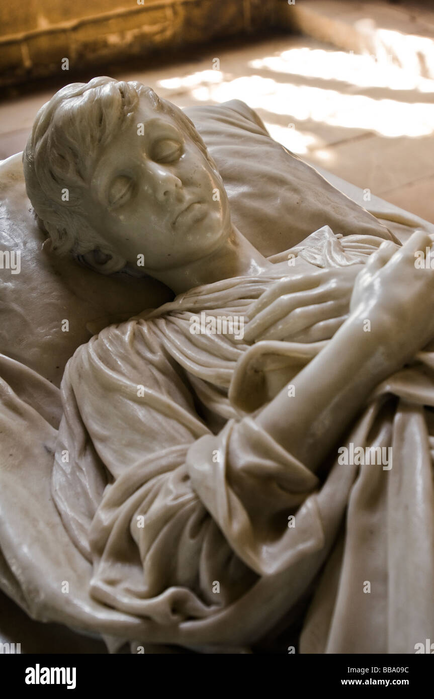 Memoriale di Robert Charles John maniere, la cappella, che a Haddon Hall nel Derbyshire Foto Stock