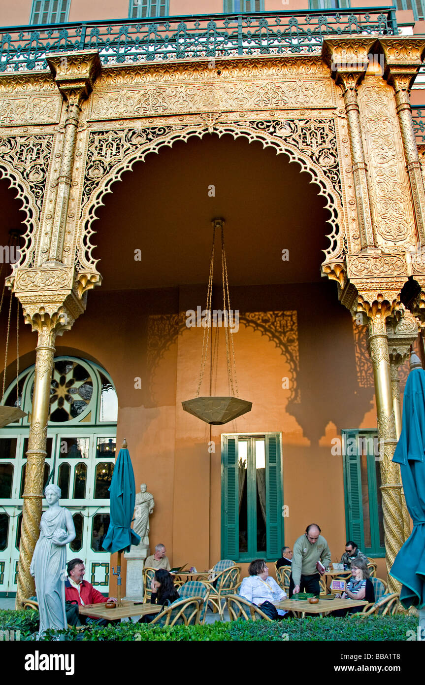 Il Cairo Egitto Marriott Hotel Gezira Palace Royal inglese British Inghilterra Garden Foto Stock