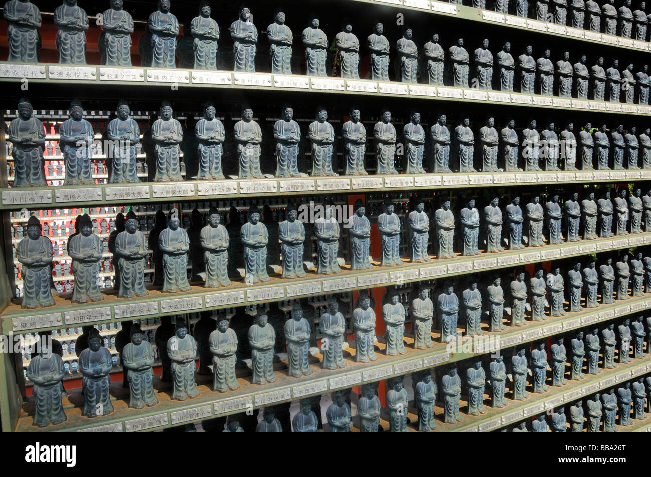 Miniatura statue di Buddha, Sho-Kan" non nel Sanzen-nel tempio, Ohara a Kyoto, Giappone, Asia Foto Stock