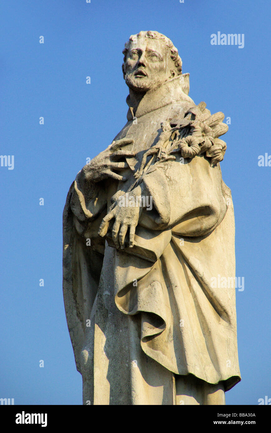 Statua Karlsbrücke Ponte Carlo statua 01 Foto Stock