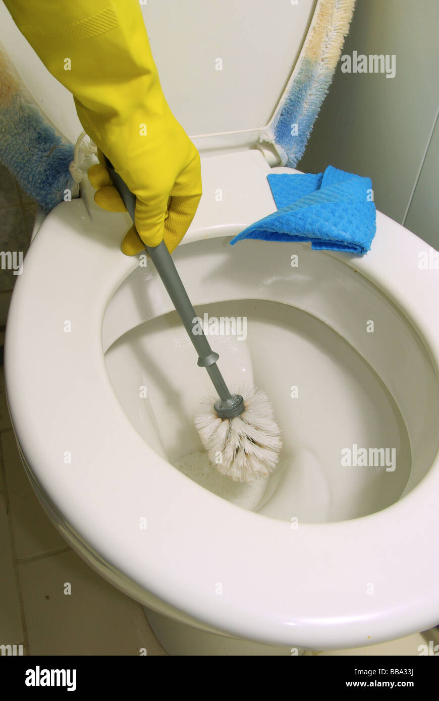 Toilette putzen pulizia igienica 05 Foto Stock
