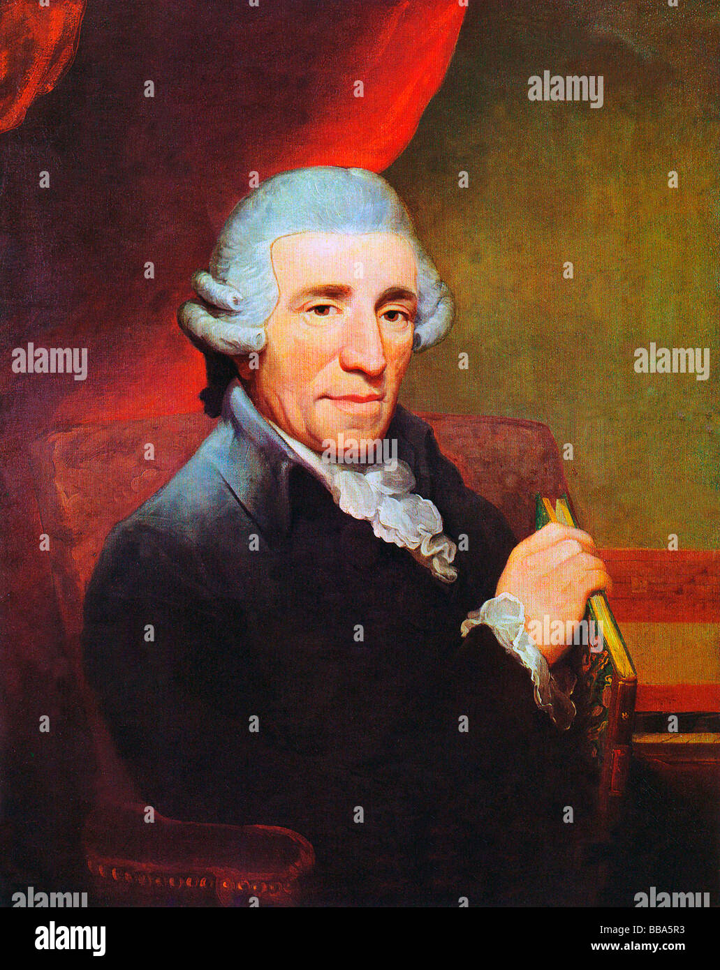 Ritratto di Austrian compositore classico Joseph Haydn dal 1792. Foto Stock