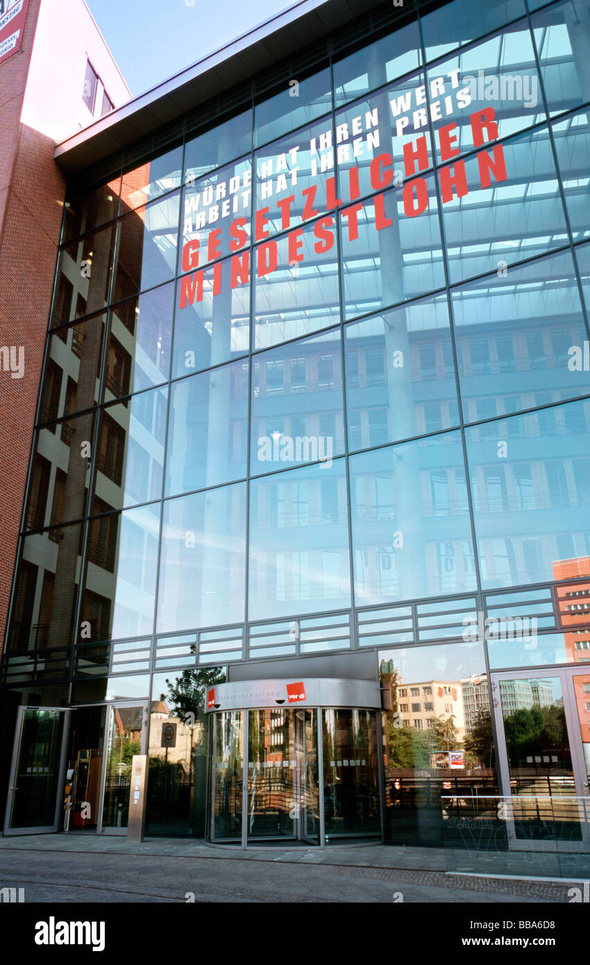 17 maggio 2009 - sede federale di Ver.di (sindacati) a Paula-Thiede-Ufer nella capitale tedesca di Berlino. Foto Stock