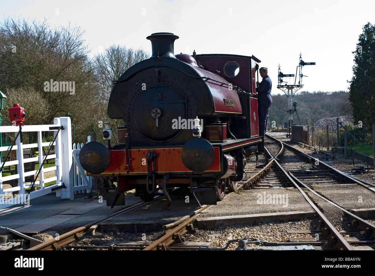 HAWTHORN LESLIE 0-4-0ST invincibile a Havenstreet sull'Isle of Wight Steam Railway Hampshire Foto Stock