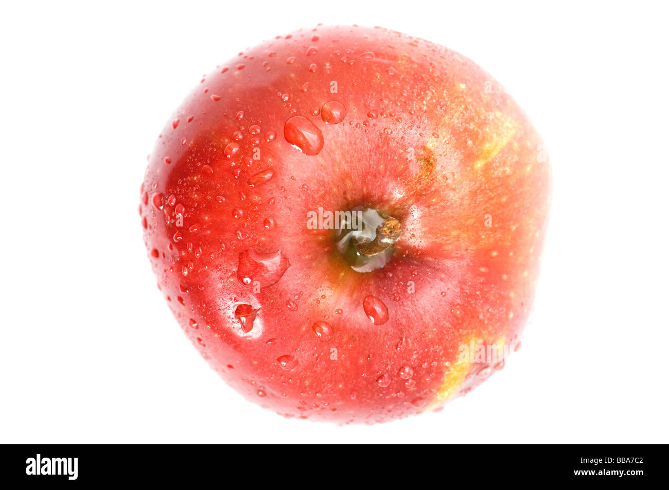 Oggetto su alimento bianco rosso apple Foto Stock