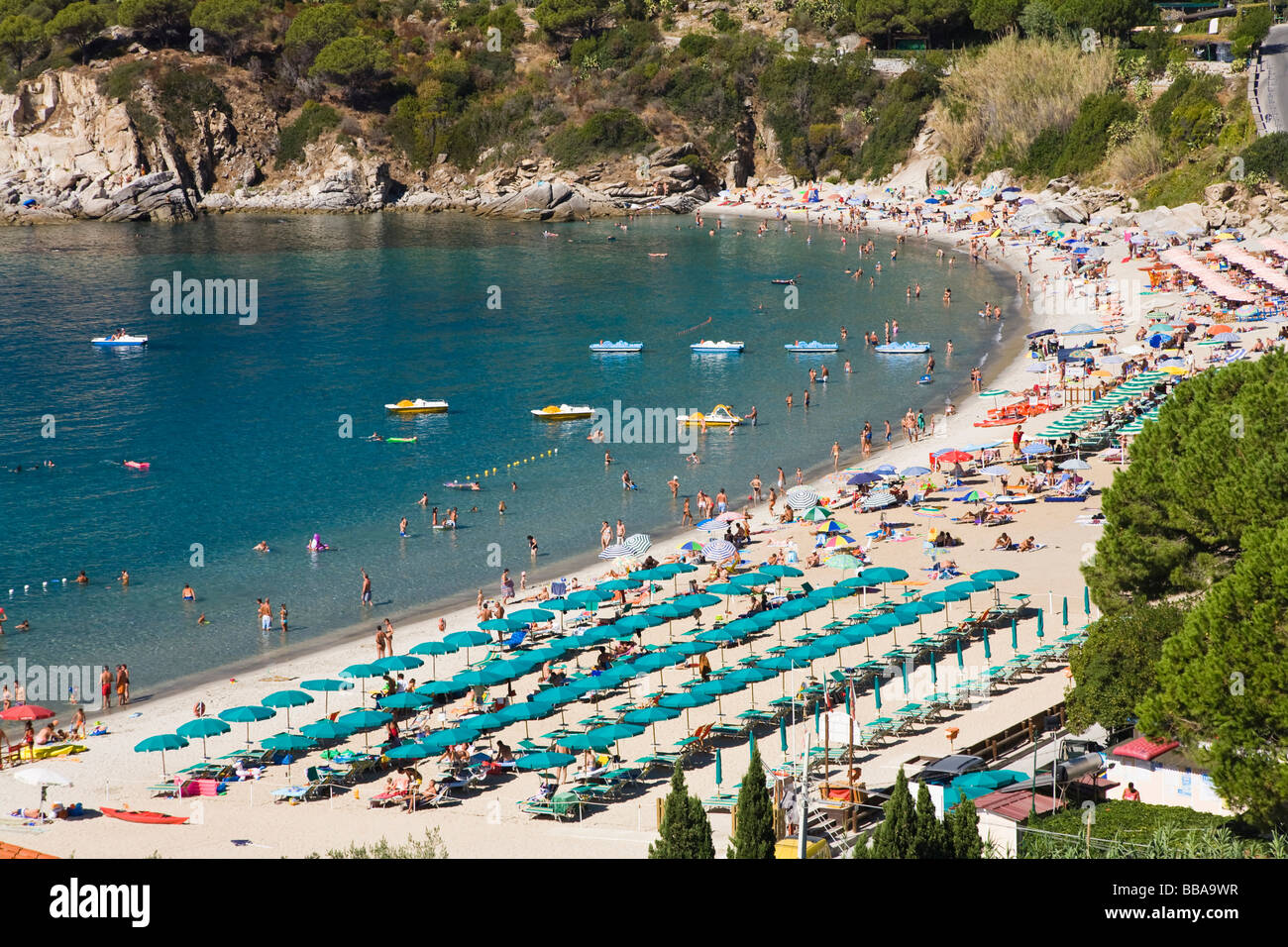 Spiaggia di Cavoli Isola d'Elba, Toscana, Italia, Mare Mediterraneo, Europa Foto Stock