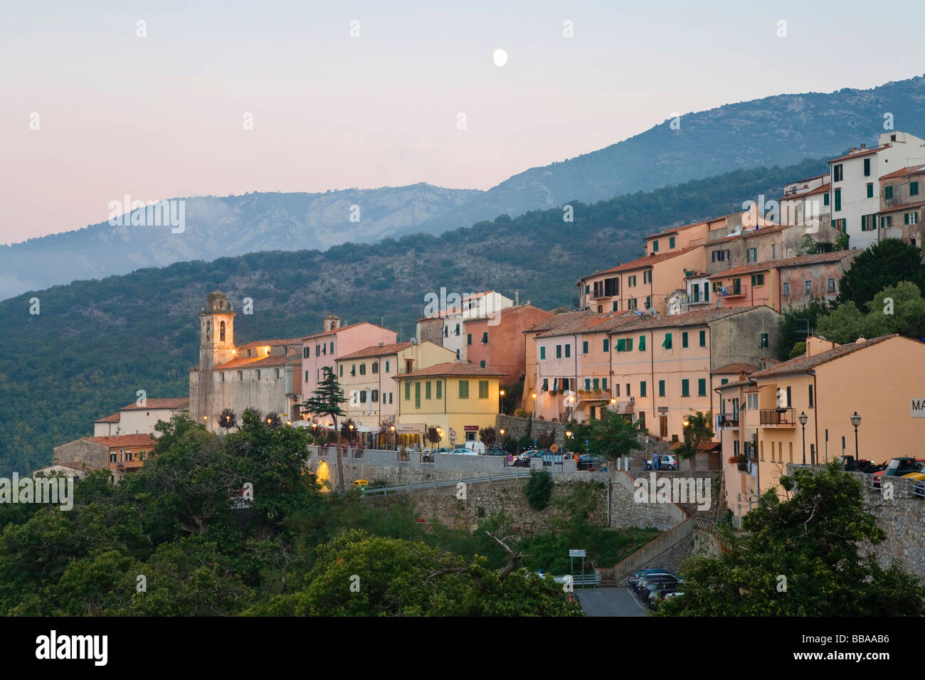Marciana Alta, Isola d'Elba, Toscana, Italia, Mare Mediterraneo, Europa Foto Stock