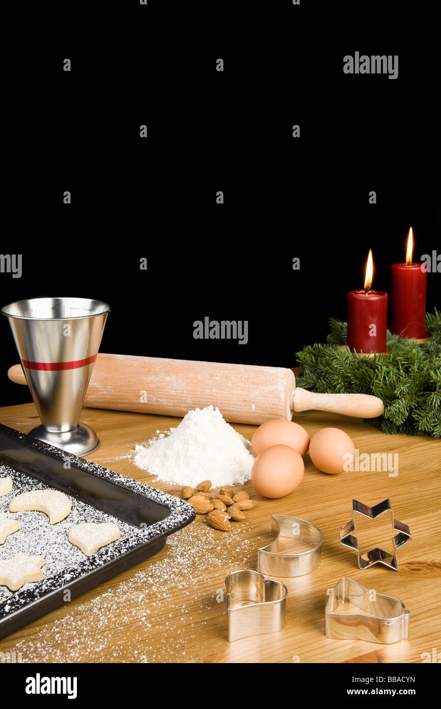 I biscotti di cottura a Natale Foto Stock