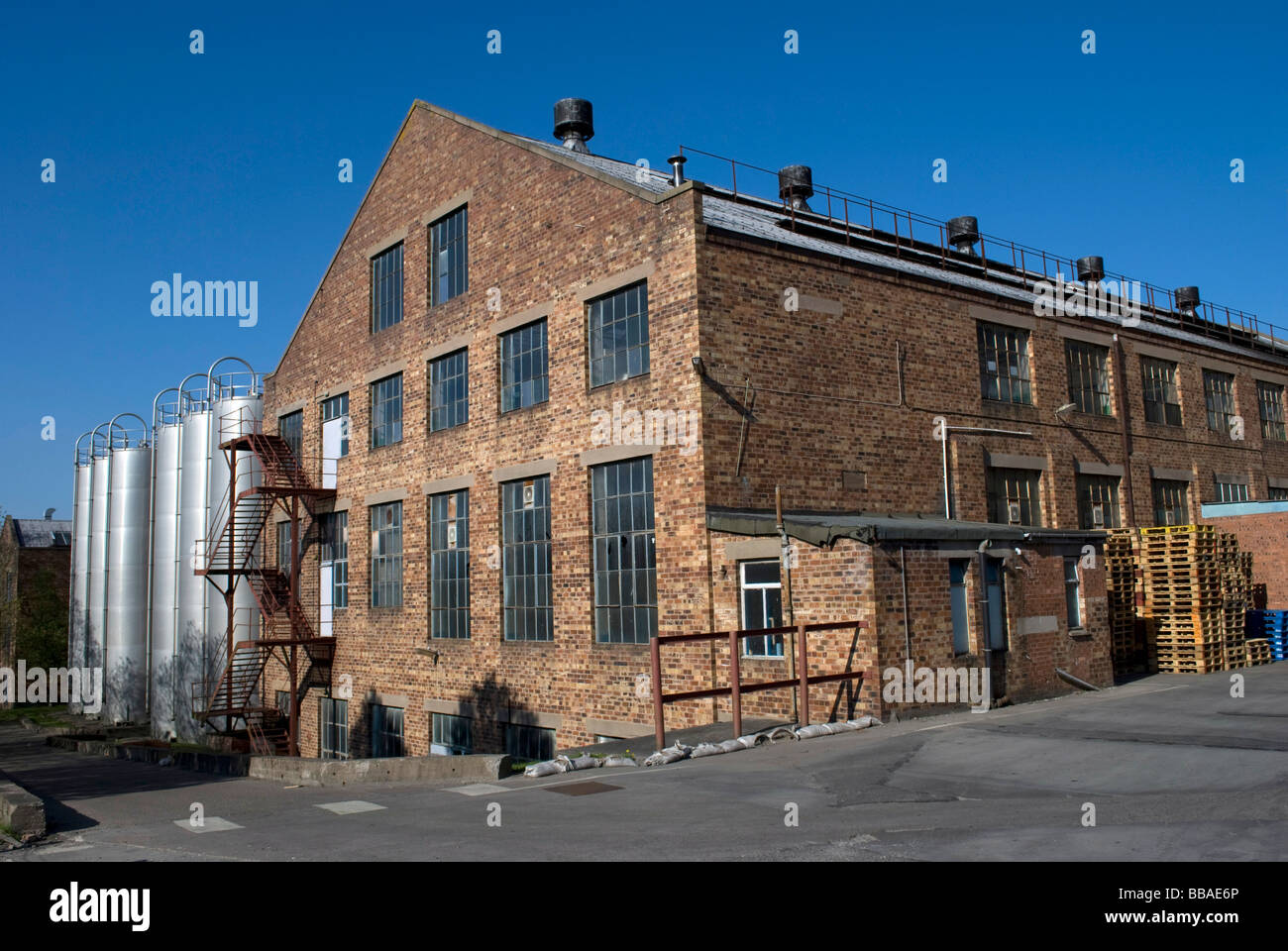 Vecchia fabbrica di linoleum nelle Falkland, Fife, Scozia. Foto Stock