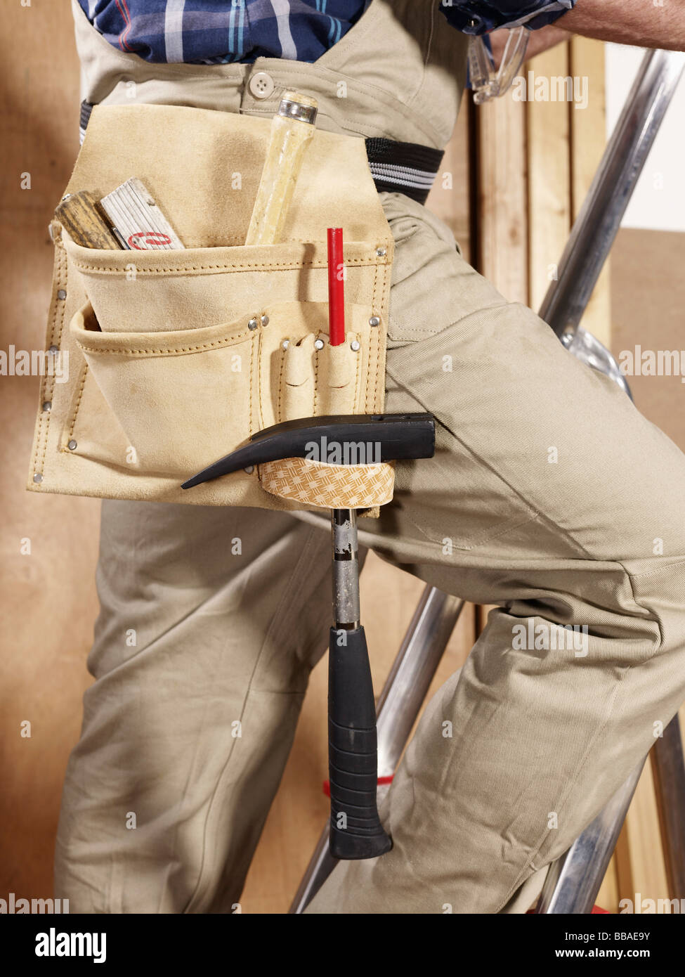 Sezione mediana di un lavoratore manuale Foto Stock