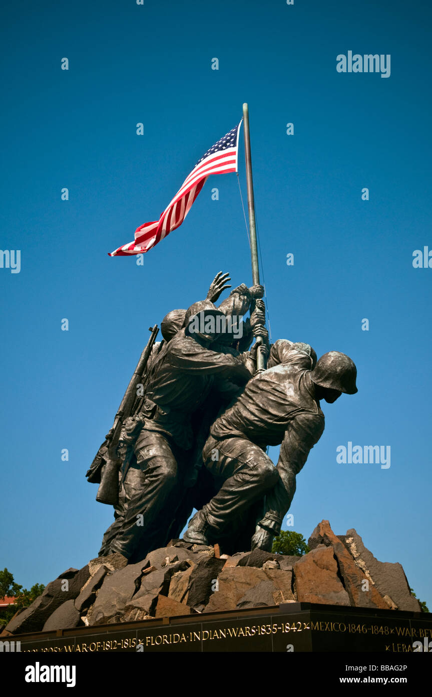 L'Iwo Jima Memorial, Corpo della Marina degli Stati Uniti, Arlington Virginia Foto Stock