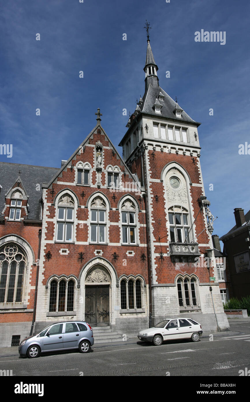 Gli edifici del centro di Nivelles, vallone del Belgio Foto Stock