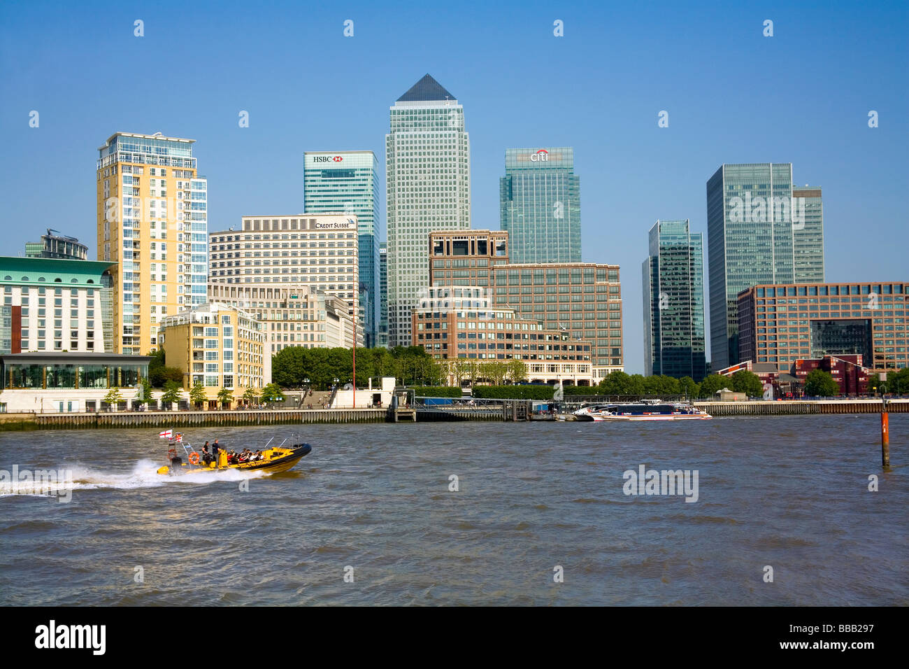 Canary Wharf finanziario banche Foto Stock