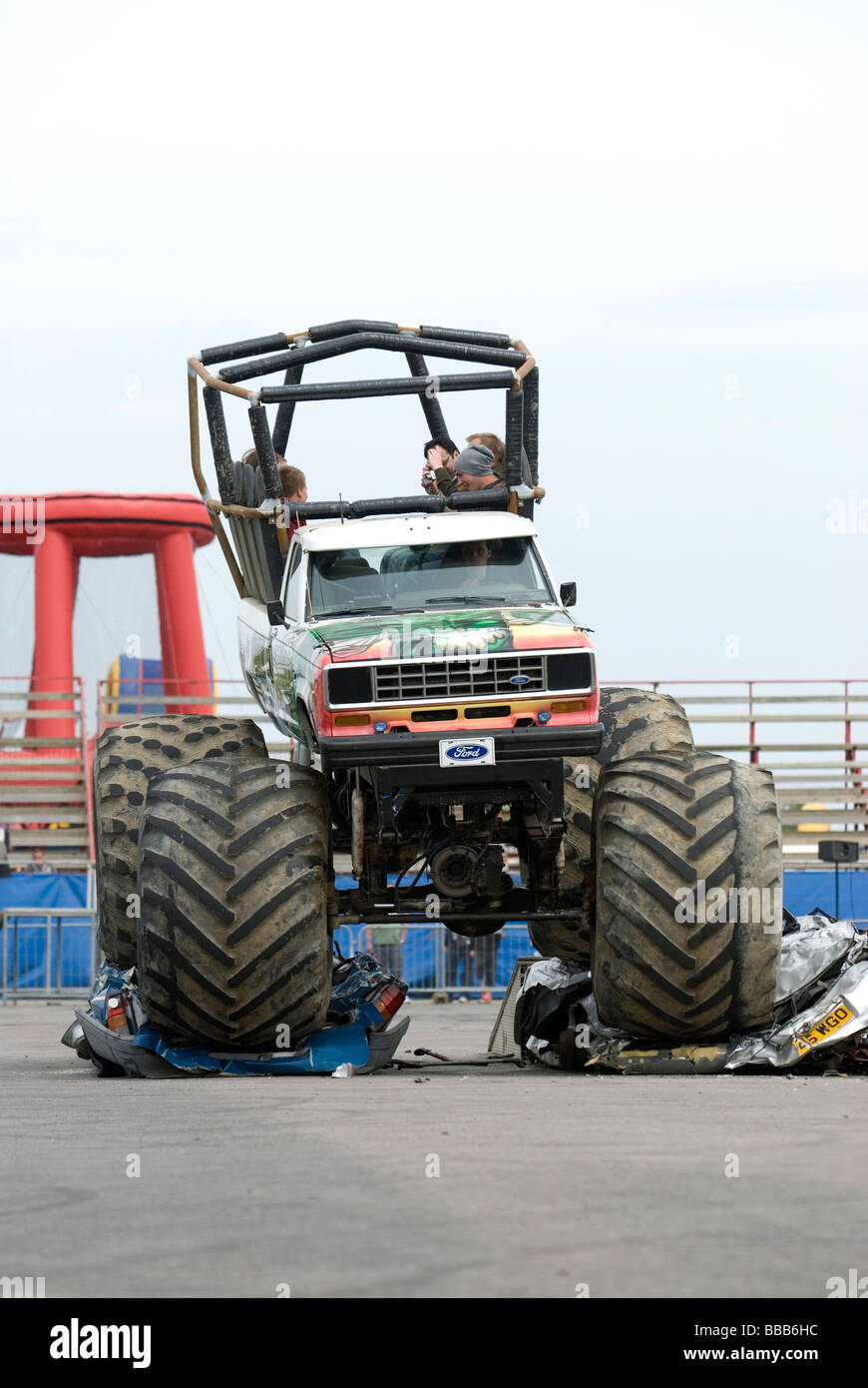 Il principale evento FIA European Drag Racing a Santa Pod Raceway, Wellingborough, Regno Unito Foto Stock